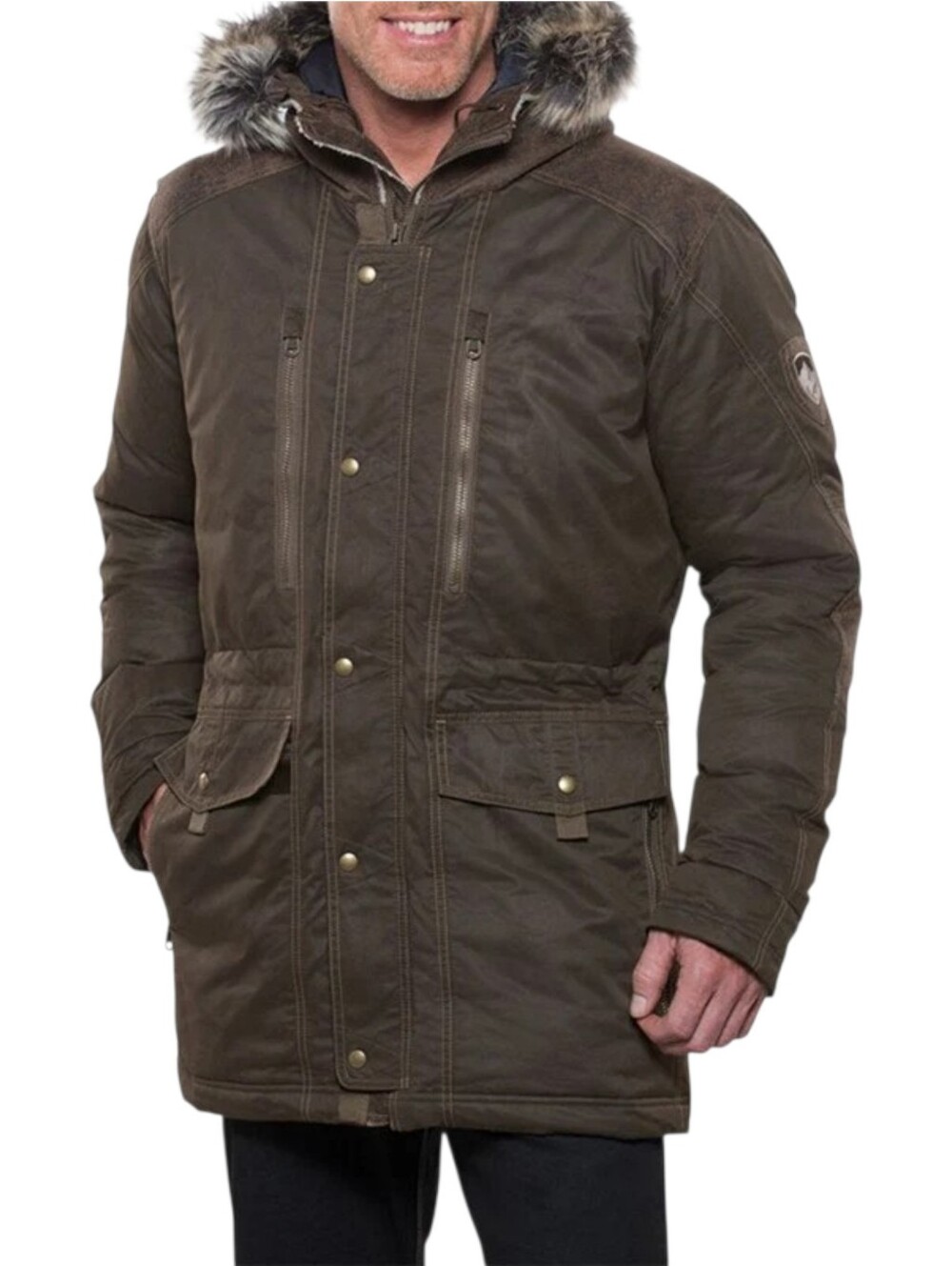Kuhl Men's Artkik Down Parka Size Medium Raven Retail $499 Premium Goose Down